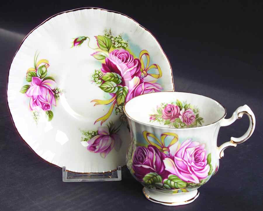 Wedding Bouquets Footed Cup & Saucer Set by Paragon-1
