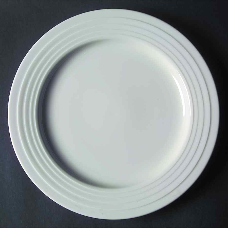 Saturn White Dinner Plate by Porsgrund-1