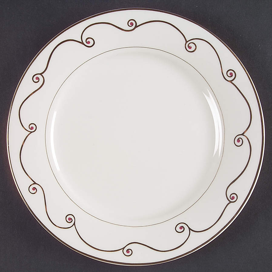 Holiday Scroll Salad Plate by Pier 1-1