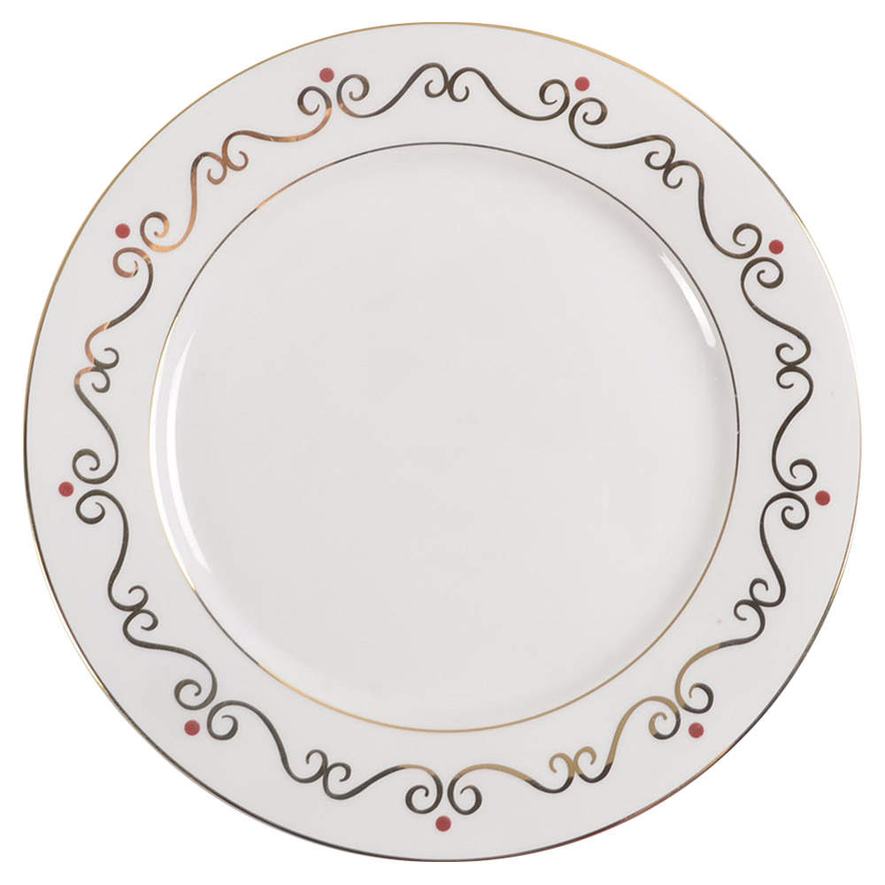 Holiday Scroll Dinner Plate by Pier 1-1