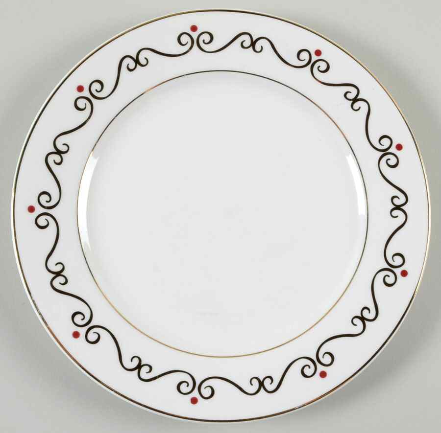 Holiday Scroll Salad Plate by Pier 1-1