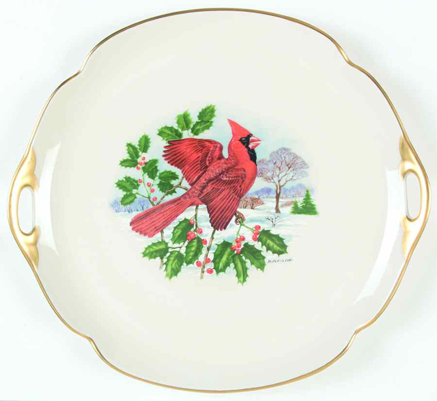 Golden Melody Handled Cake Plate by Pickard-1