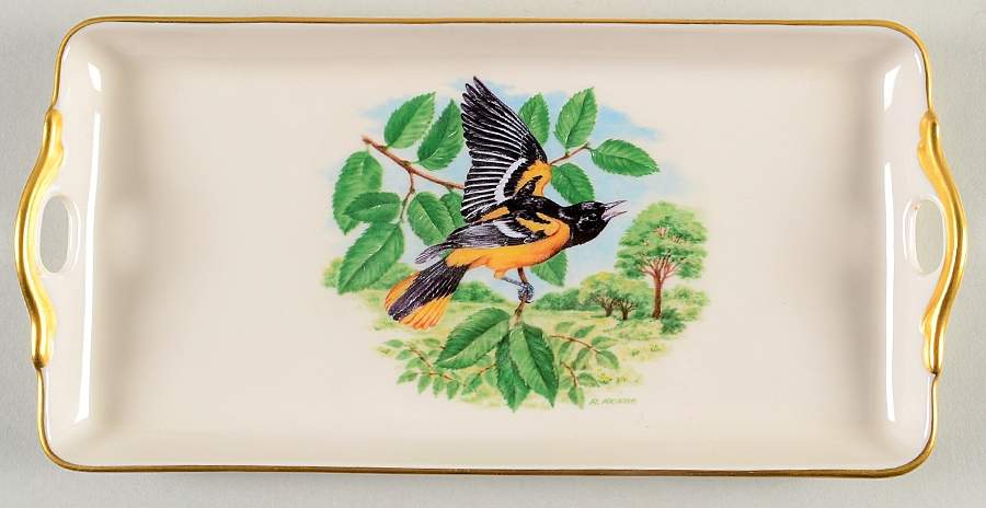 Golden Melody 10" Rectangular Tray by Pickard-1