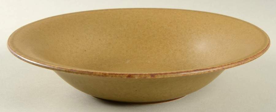 Ellipse Sage (Yellow Green) Rim Soup Bowl by Pottery Barn China-1