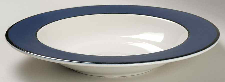 Spa Blueberry (Black Trim) Rim Soup Bowl by Pagnossin-1