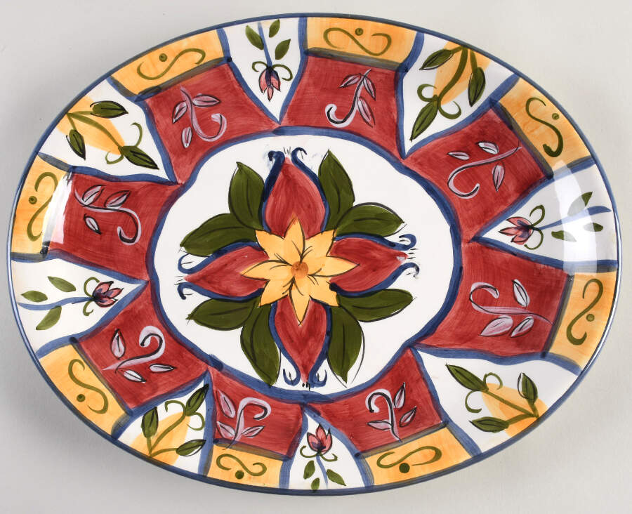 Vallarta 14" Oval Serving Platter by Pier 1-1