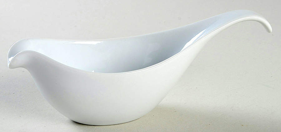 Great White Collection (Rim Shape) Individual Sauce Boat by Pottery Barn China-1