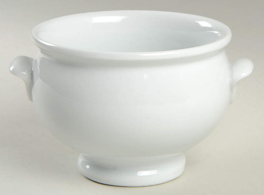 Great White Collection (Rim Shape) Open Onion Soup by Pottery Barn China-1