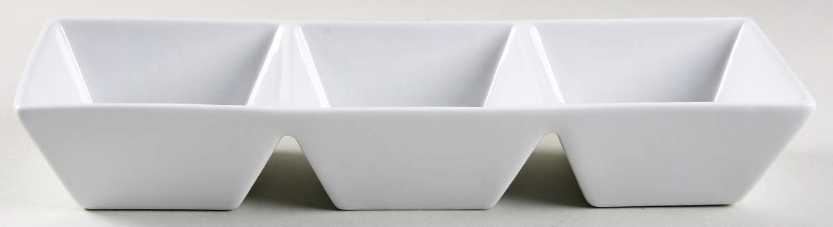 Great White Collection (Rim Shape) 3-Part Relish by Pottery Barn China-1