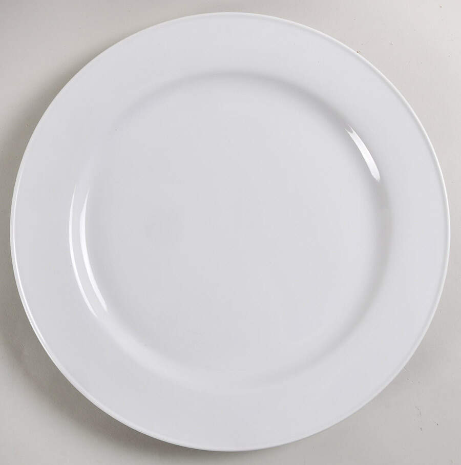 Great White Collection (Rim Shape) 13" Chop Plate (Round Platter) by Pottery Barn China-1