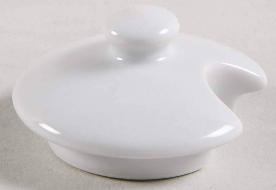 Great White Collection (Rim Shape) Lid for Sugar Bowl by Pottery Barn China-1