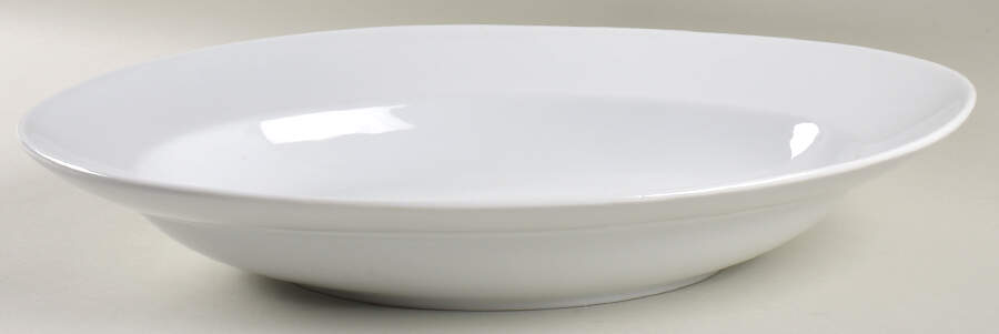 Great White Collection (Rim Shape) 16" Oval Vegetable Bowl by Pottery Barn China-1