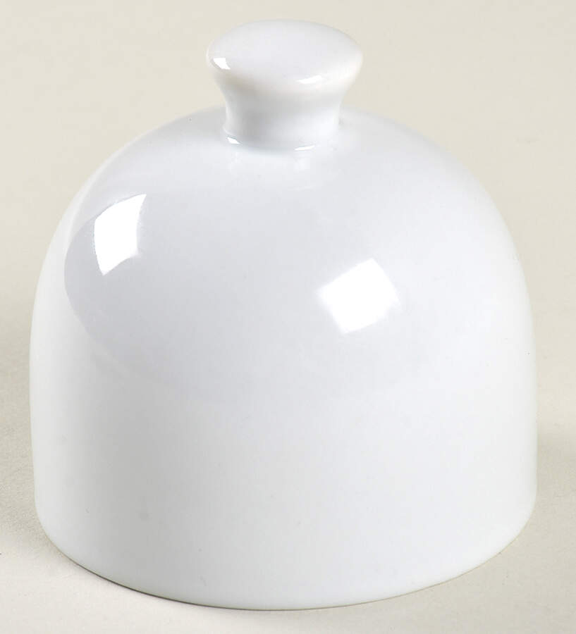 Great White Collection (Rim Shape) Lid for Mini Round Butter by Pottery Barn China-1