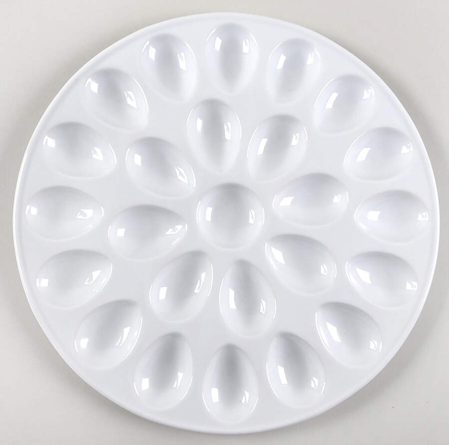 Great White Collection (Rim Shape) Deviled Egg Plate by Pottery Barn China-1