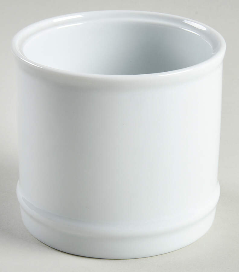 Great White Collection (Rim Shape) Condiment Jar No Lid by Pottery Barn China-1