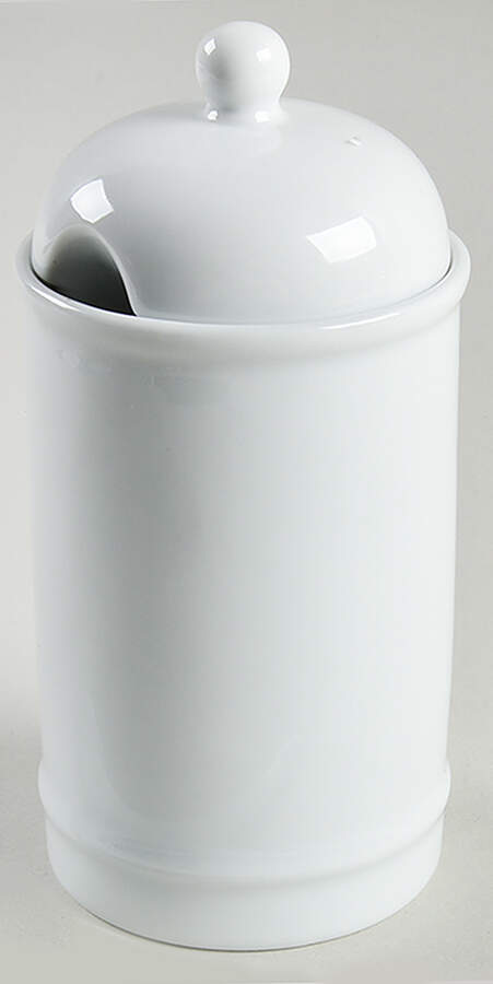 Great White Collection (Rim Shape) Condiment Jar & Lid by Pottery Barn China-1