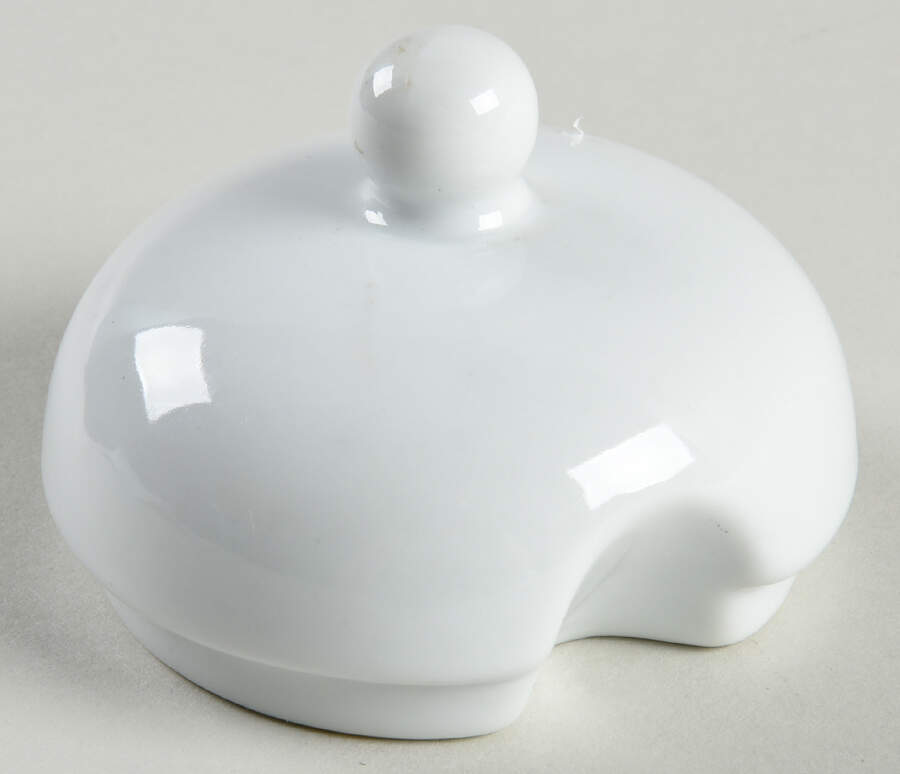 Great White Collection (Rim Shape) Lid for Condiment Jar by Pottery Barn China-1