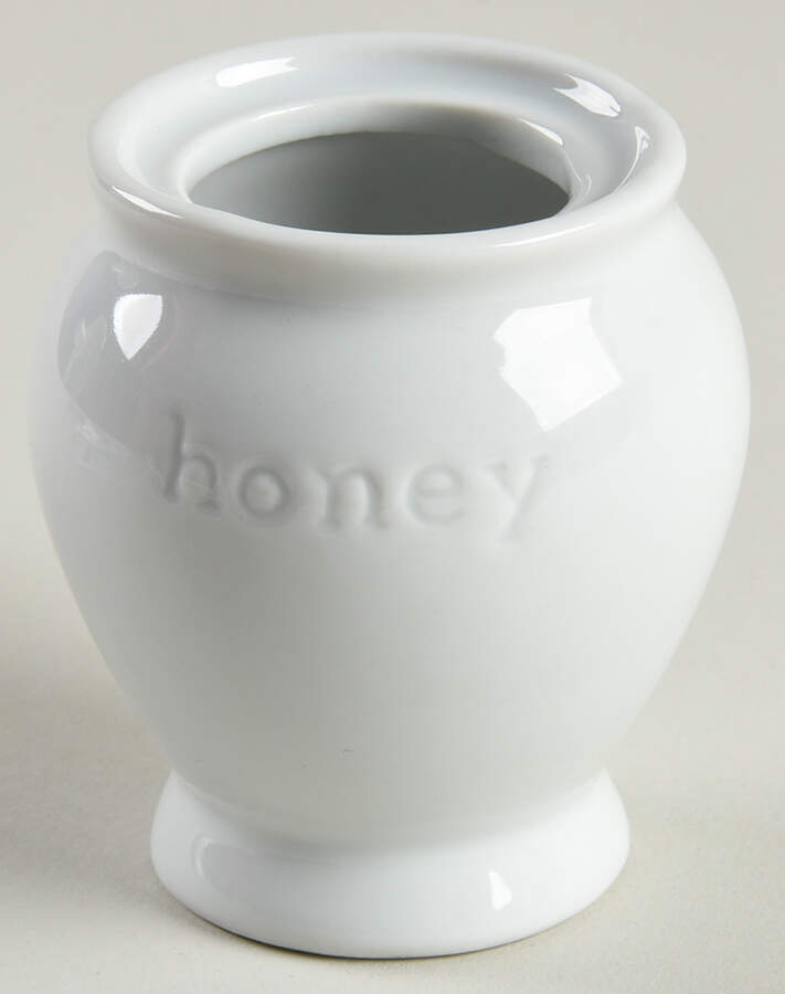 Great White Collection (Rim Shape) Honey Pot No Lid by Pottery Barn China-1