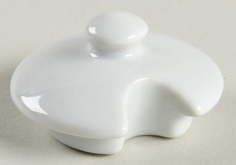 Great White Collection (Rim Shape) Lid for Honey Pot by Pottery Barn China-1