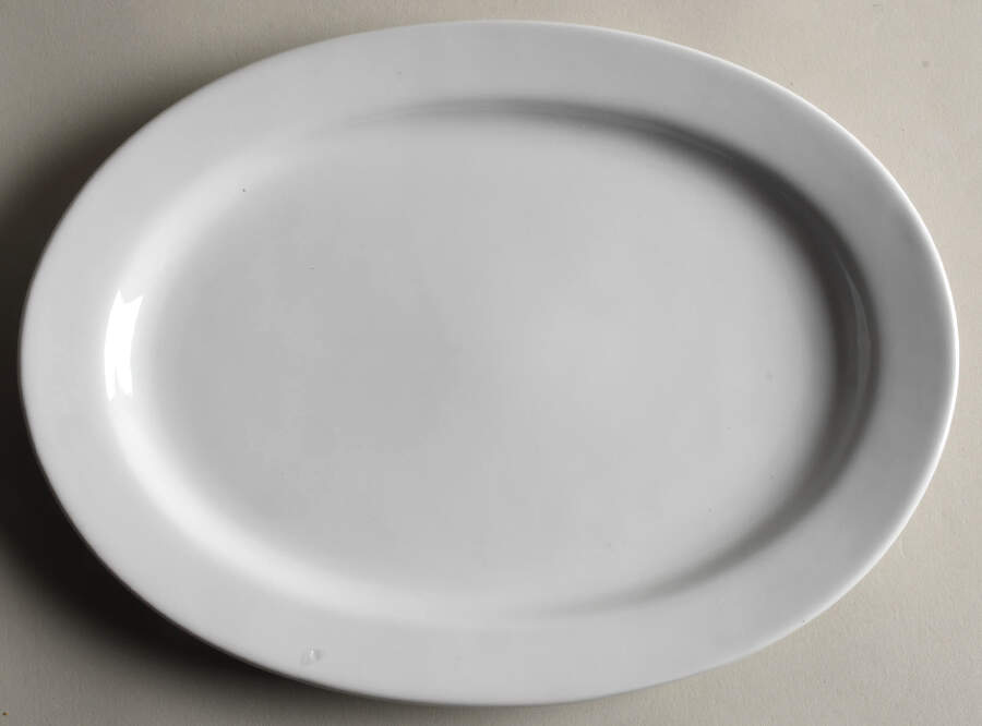Great White Collection (Rim Shape) 11" Oval Serving Platter by Pottery Barn China-1