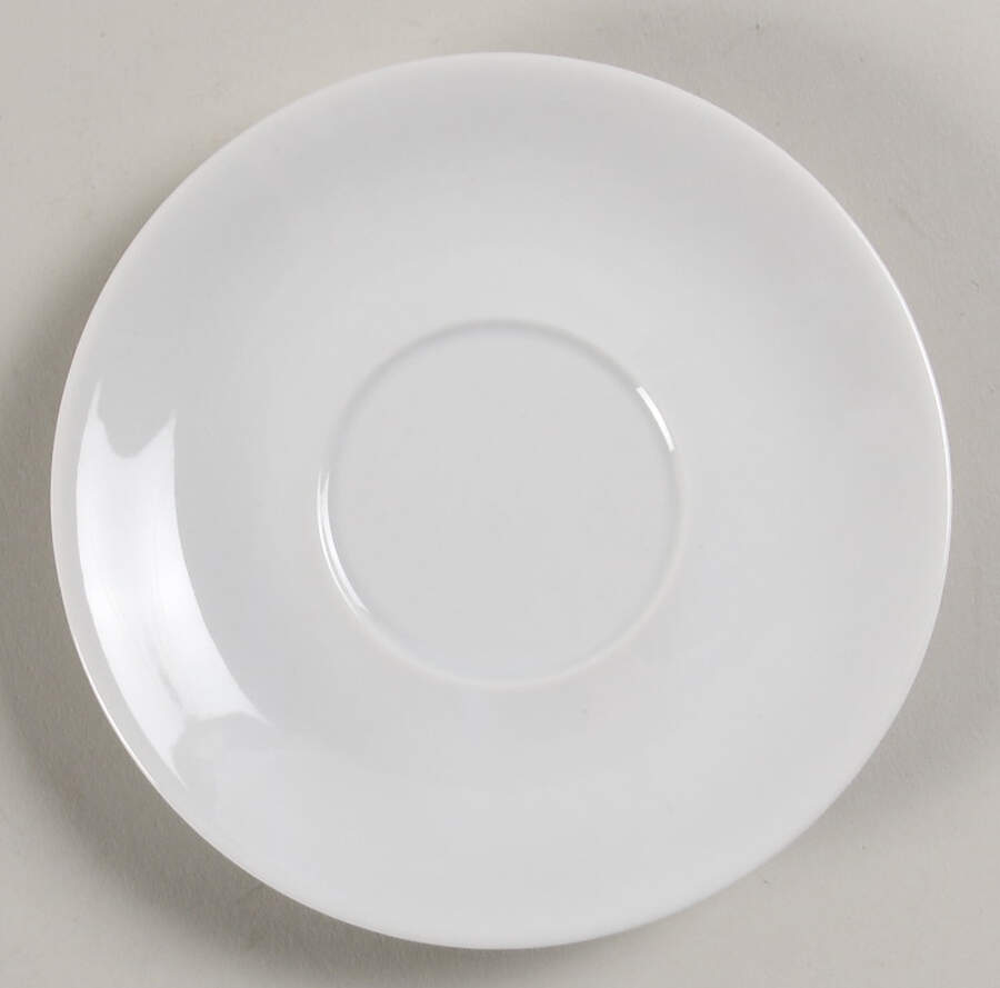 Great White Collection (Rim Shape) Saucer for Demitasse Cup by Pottery Barn China-1