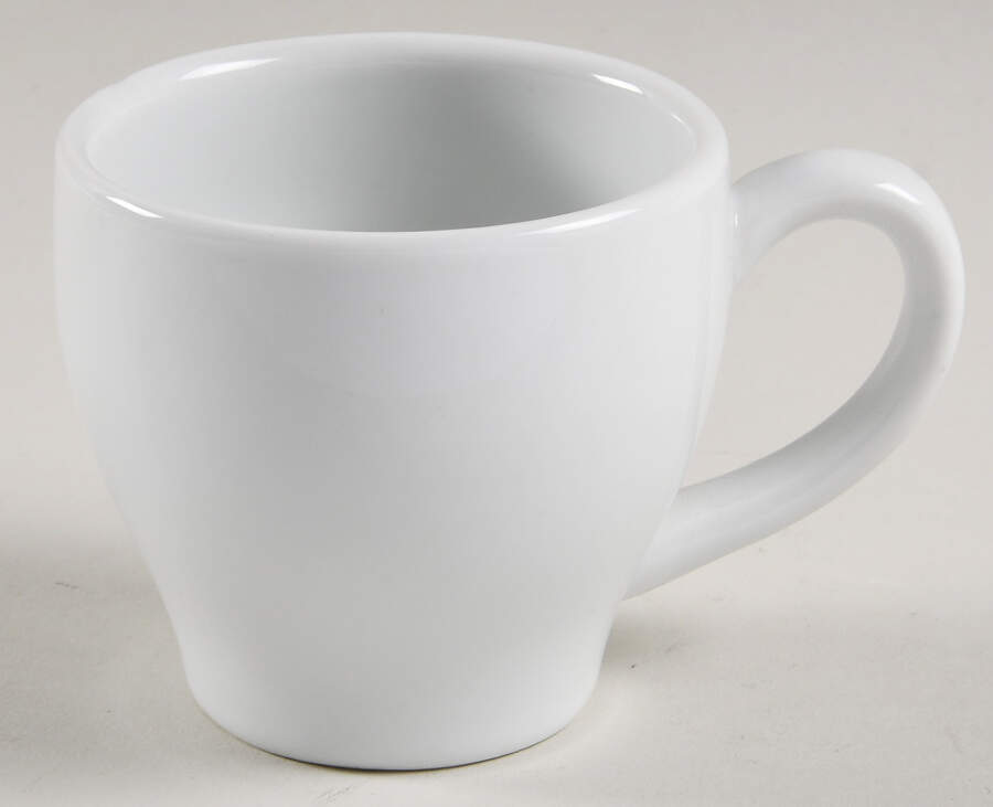 Great White Collection (Rim Shape) Flat Demitasse Cup by Pottery Barn China-1