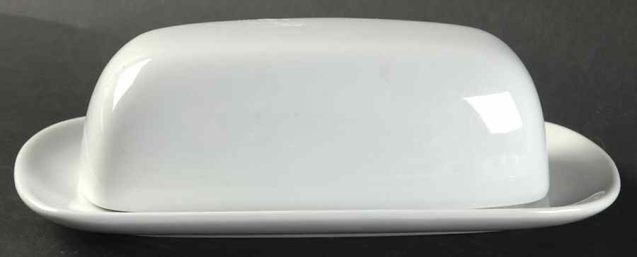 Great White Collection (Rim Shape) 1/4 Lb Covered Butter by Pottery Barn China-1