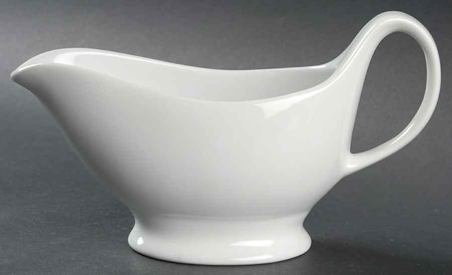Great White Collection (Rim Shape) Gravy Boat by Pottery Barn China-1