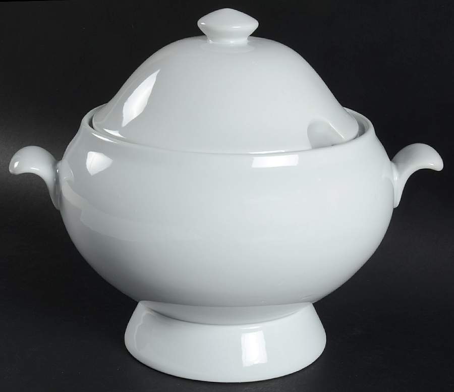 Great White Collection (Rim Shape) Tureen & Lid by Pottery Barn China-1