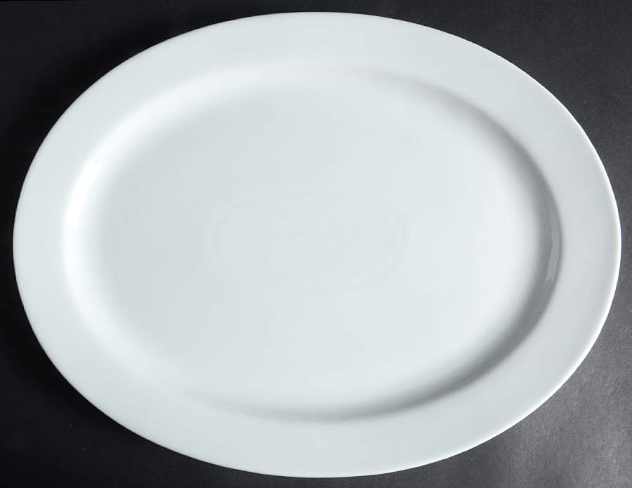 Great White Collection (Rim Shape) 16" Oval Serving Platter by Pottery Barn China-1
