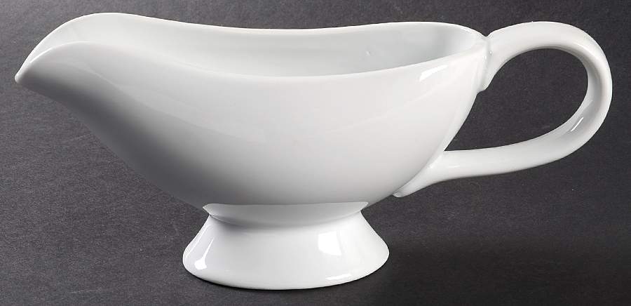 Great White Collection (Rim Shape) Gravy Boat by Pottery Barn China-1
