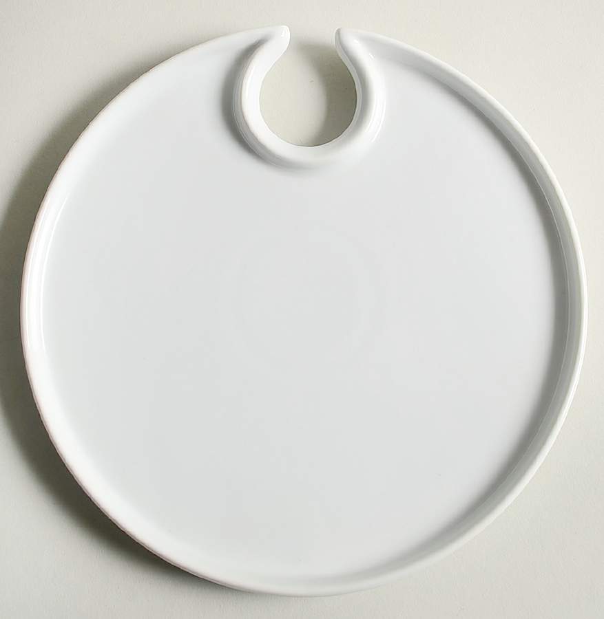 Great White Collection (Rim Shape) Wine and Cheese Plate by Pottery Barn China-1