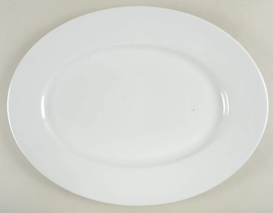 Great White Collection (Rim Shape) 16" Oval Serving Platter by Pottery Barn China-1