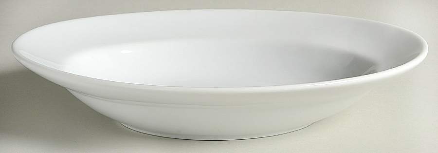 Great White Collection (Rim Shape) 11" Oval Vegetable Bowl by Pottery Barn China-1