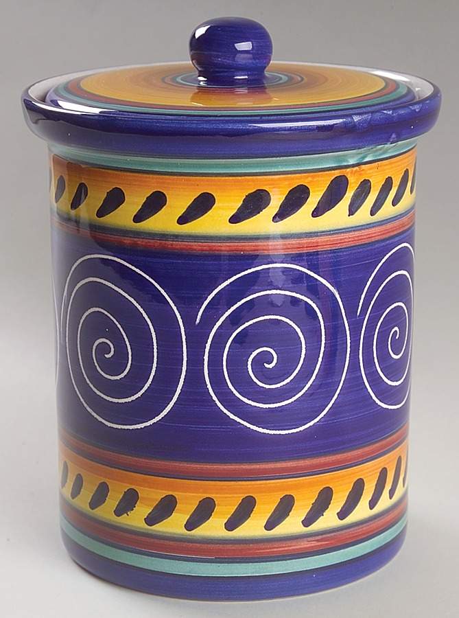 Italian Swirl Medium Canister & Lid by Pier 1-1