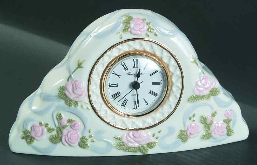 Rose Garland Quartz Clock by Princess House-1