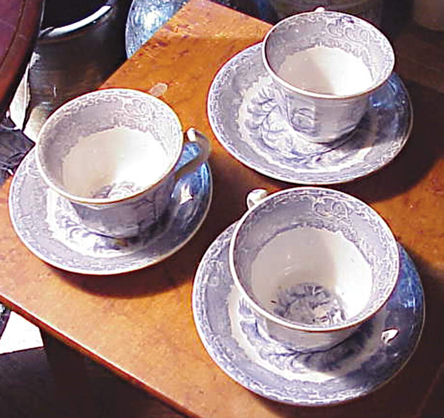Venus Blue Flat Cup & Saucer Set by Podmore & Walker-1