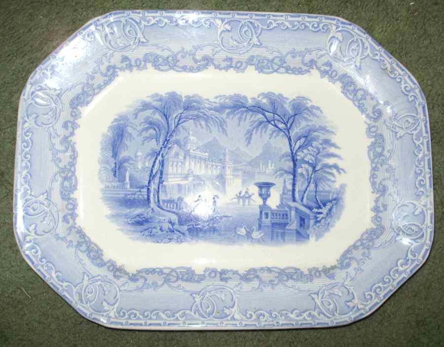 Venus Blue 13" Oval Serving Platter by Podmore & Walker-1