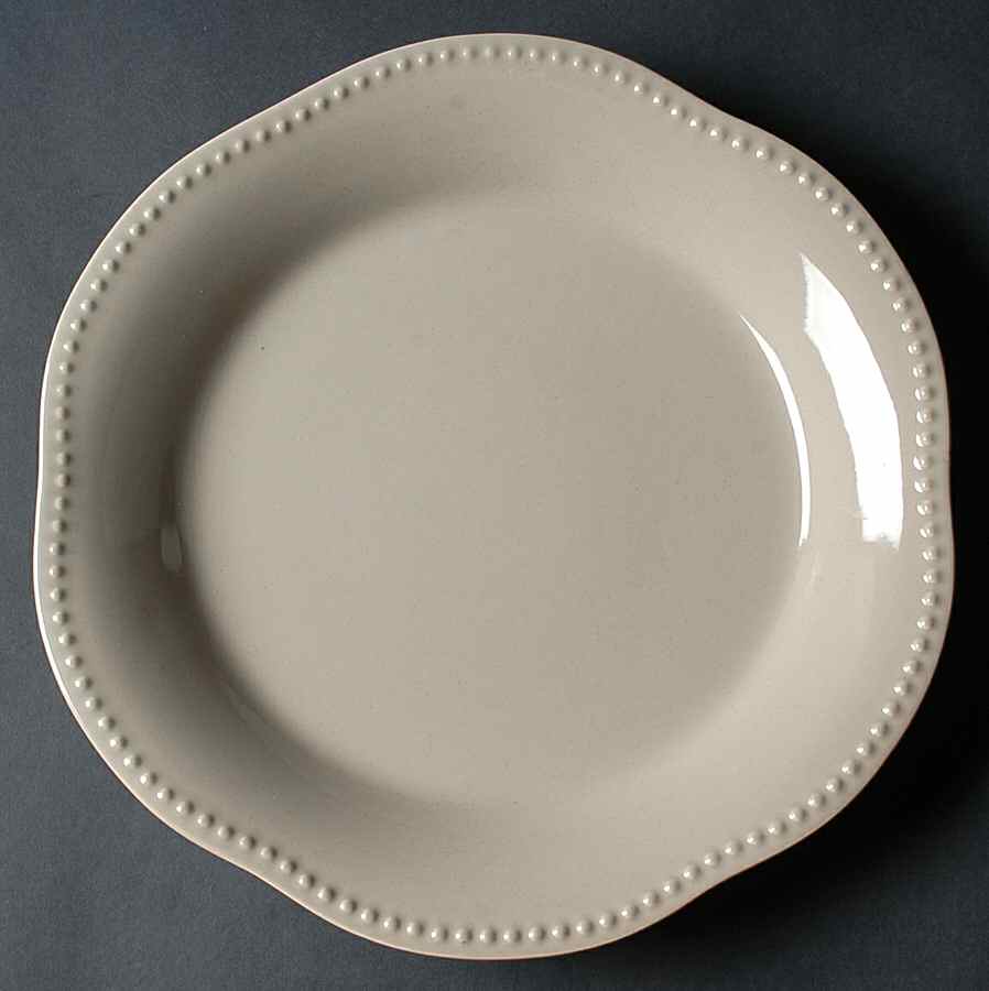 Emma Taupe 13" Deep Round Platter by Pottery Barn China-1