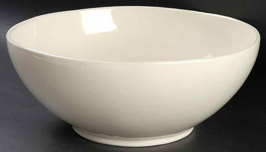 Studio Cream 11" Large Salad Serving Bowl by Pottery Barn China-1