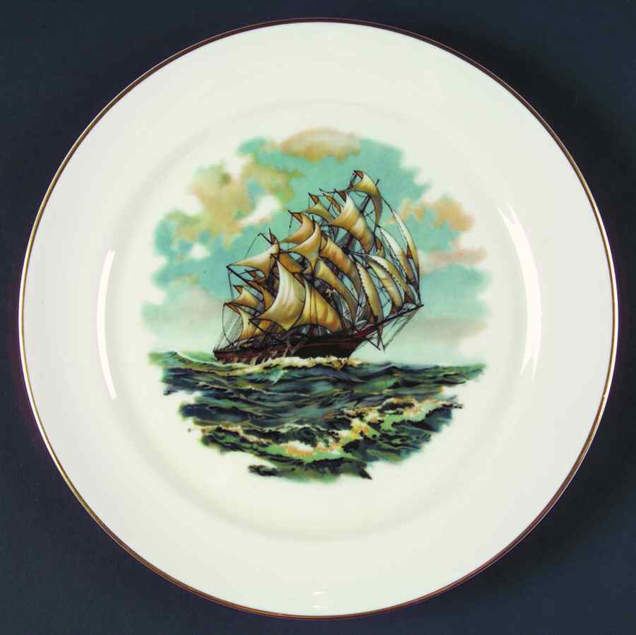 Ships Salad Plate by Pickard-1