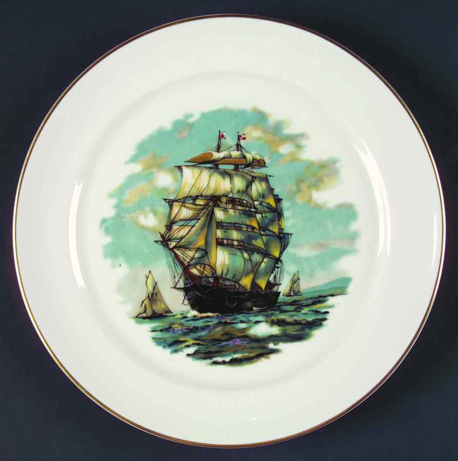 Ships Salad Plate by Pickard-1