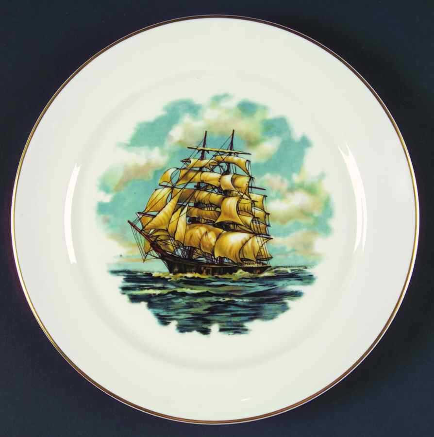 Ships Salad Plate by Pickard-1