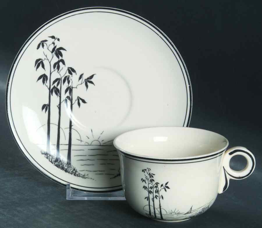 Sunset Flat Cup & Saucer Set by Pope Gosser-1