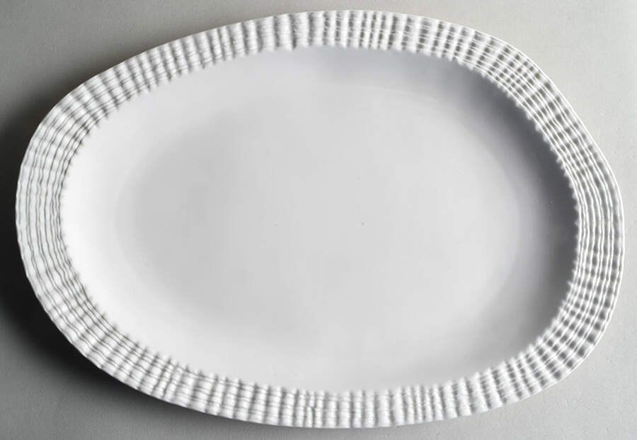 Seascapes Pearl 16" Oval Serving Platter by Portmeirion-1