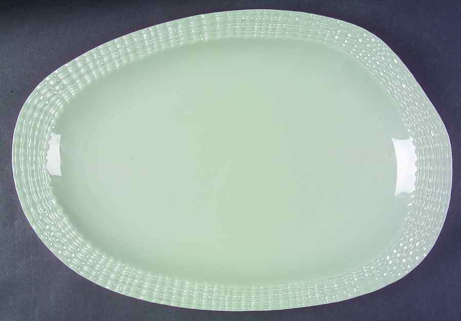 Seascapes Seagreen 16" Oval Serving Platter by Portmeirion-1