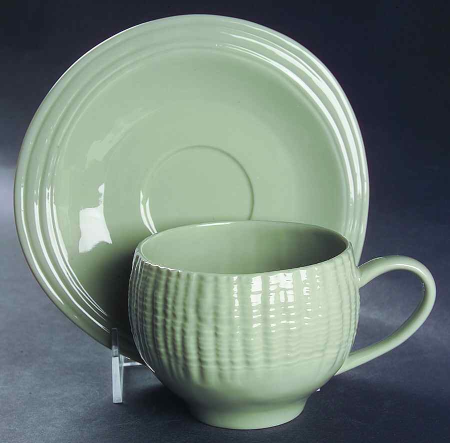 Seascapes Seagreen Flat Cup & Saucer Set by Portmeirion-1