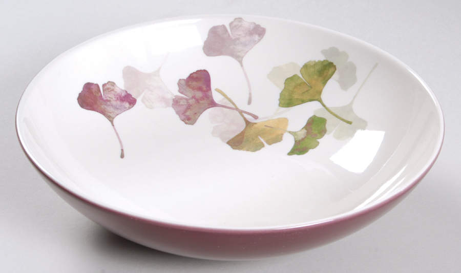 Ginkgo Purple 8" Footed Bowl by Portmeirion-1