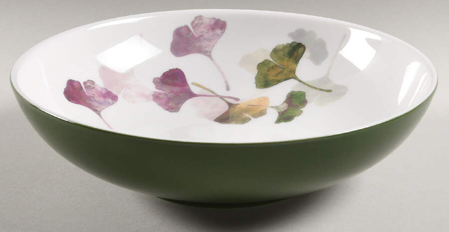Ginkgo Purple 8" Footed Bowl by Portmeirion-1