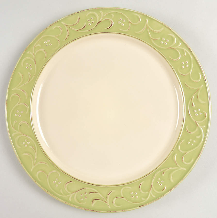Antique Floral Dinner Plate by Pier 1-1
